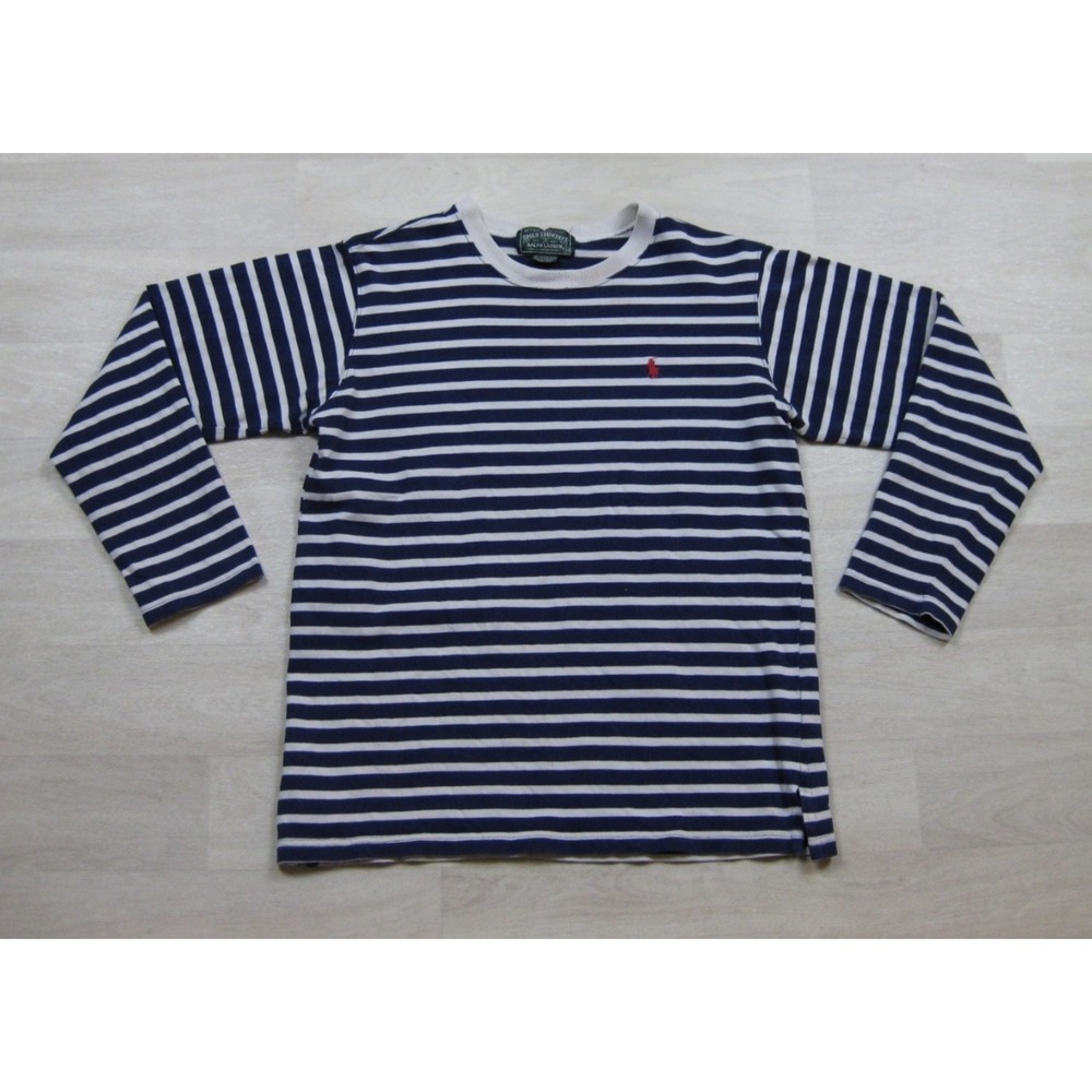 Vintage 90s POLO Country Ralph Lauren Long Sleeve Shirt Men's (L) Stripe Preppy